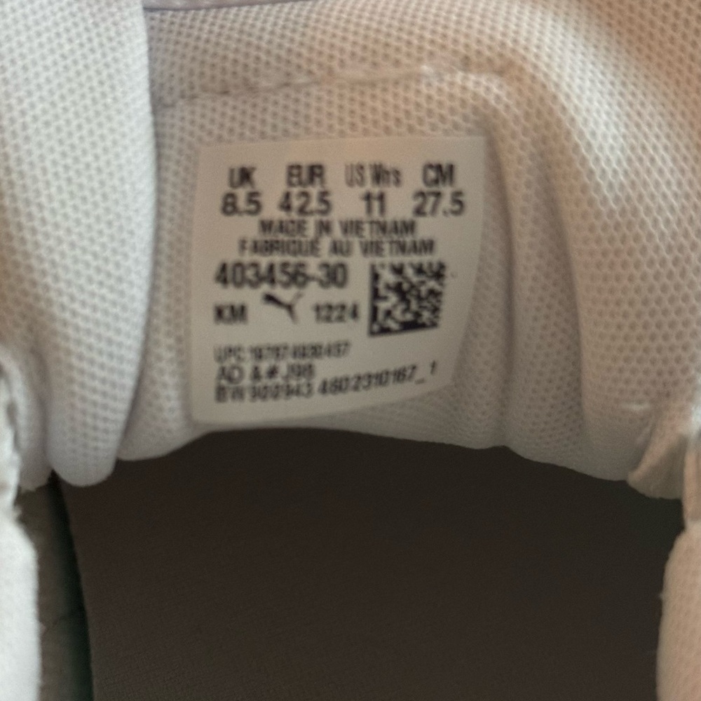 Puma Women's Jada Dboss Logo Sneakers White Gold Sz 11 New - Picture 7 of 7